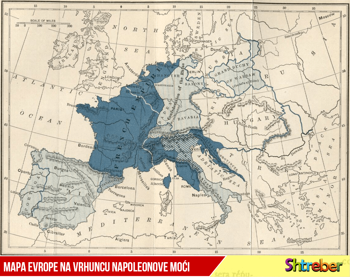 Карта европы 1814 года